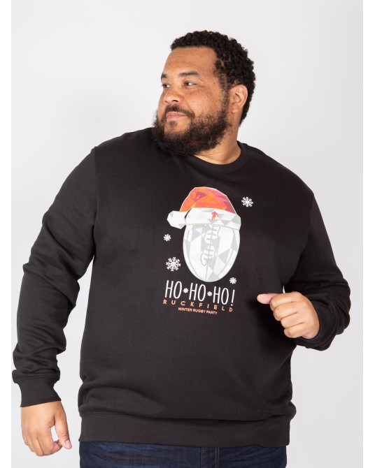 Sweat Noël Ruckfield grande taille noir