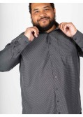 Chemise MN03 grande taille micro motif noir