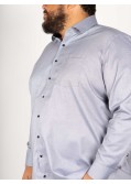 Chemise Maneven grande taille micro structure gris clair