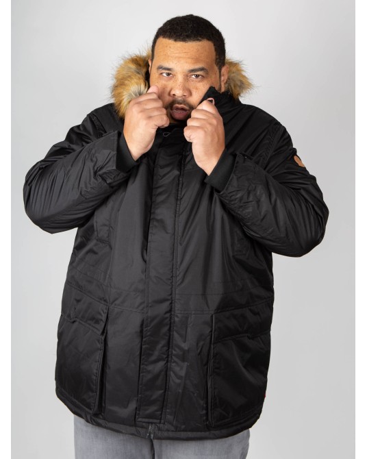 Parka longue Duke grande taille noir