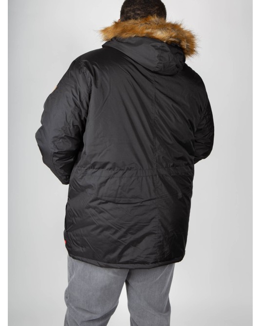 Parka longue Duke grande taille noir