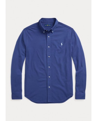 Chemise piqué Ralph Lauren grande taille bleu marine