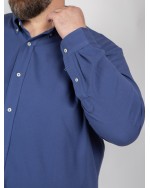 Chemise piqué Ralph Lauren grande taille bleu marine