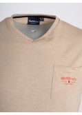 Tee shirt flammé North 564 grande taille beige