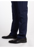 Pantalon de costume Marzotto Digel grande taille bleu marine