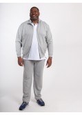 Sweat survêtement zippé Ahorn grande taille gris