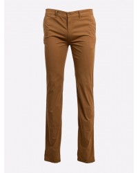 Pantalon chino 1214 camel en coton pima pour Homme Grand