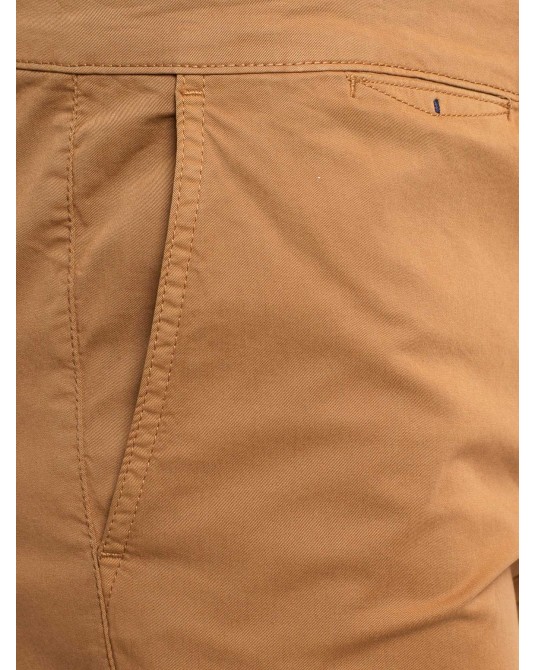 Pantalon chino 1214 camel en coton pima pour Homme Grand