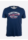 Tee Shirt MN03 California bleu indigo pour Homme Grand