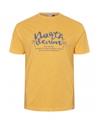 Tee shirt flammé North 564 grande taille jaune