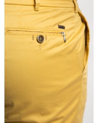 Pantalon chino Bugatti grande taille jaune