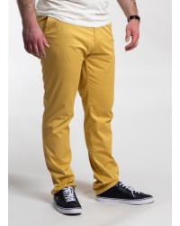 Pantalon chino Bugatti grande taille jaune