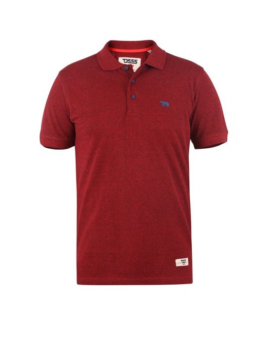 Polo mouliné Duke grande taille rouge