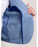 Veste destructurée non doublée S4 grande taille bleu