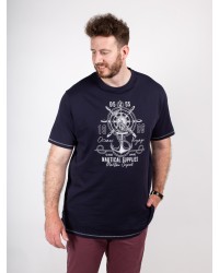 Tee shirt Duke grande taille bleu marine