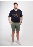 Short chino 1214 grande taille avec ceinture vert kaki