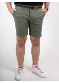 Short chino 1214 grande taille avec ceinture vert kaki