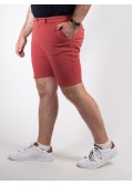 Short chino armuré 1214 grande taille rouge