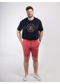 Short chino armuré 1214 grande taille rouge