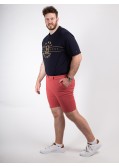 Short chino armuré 1214 grande taille rouge