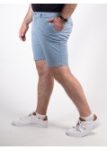 Short chino 1214 grande taille gabardine bleu ciel