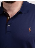 Polo manches longues jersey Ralph Lauren grande taille bleu marine