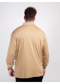 Polo manches longues jersey Ralph Lauren grande taille beige