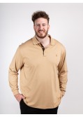 Polo manches longues jersey Ralph Lauren grande taille beige