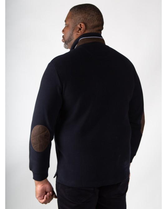 Sweat col camionneur Maneven grande taille bleu marine