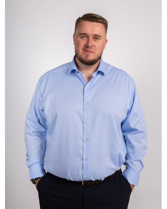 Chemise chevronJ.Ordell grande taille bleu