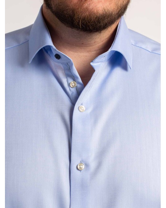 Chemise chevronJ.Ordell grande taille bleu