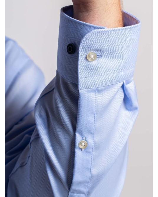 Chemise chevronJ.Ordell grande taille bleu