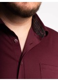 Chemise en jersey Hastorg grande taille bordeaux