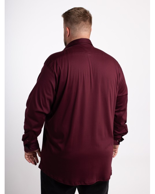 Chemise en jersey Hastorg grande taille bordeaux