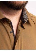 Chemise popeline Maneven grande taille ocre NI