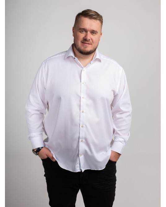 Chemise chevronJ.Ordell grande taille blanc