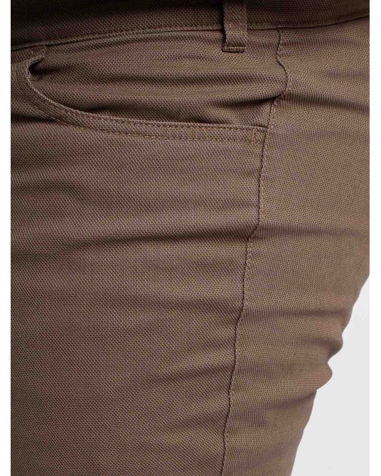 Pantalon chino armuré Maneven grande taille ocre