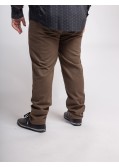 Pantalon chino armuré Maneven grande taille ocre