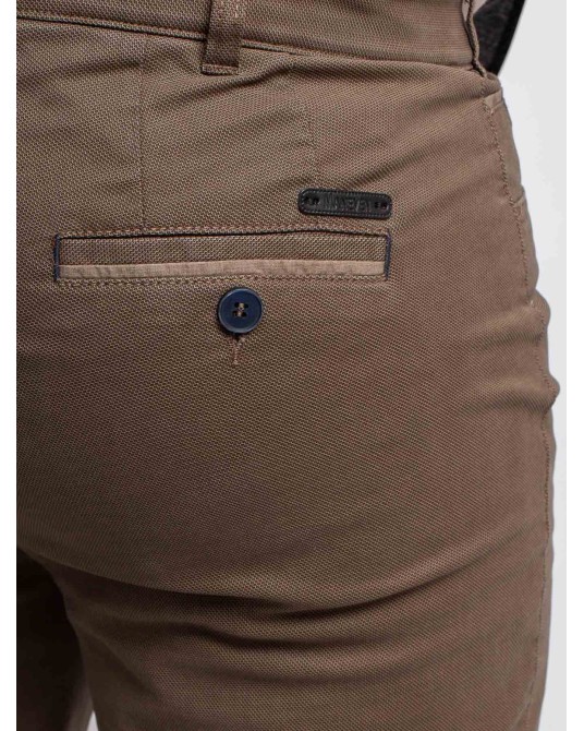 Pantalon chino armuré Maneven grande taille ocre