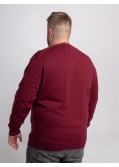 Pull col V en coton et cachemire Tommy Hilfigergrande taille bordeaux