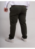 Pantalon chino 1214 grande taille avec ceinture vert kaki