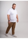 Pantalon chino Maneven grande taille noisette