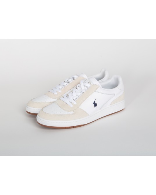 Sneakers Polo Court Ralph Lauren grande taille blanche