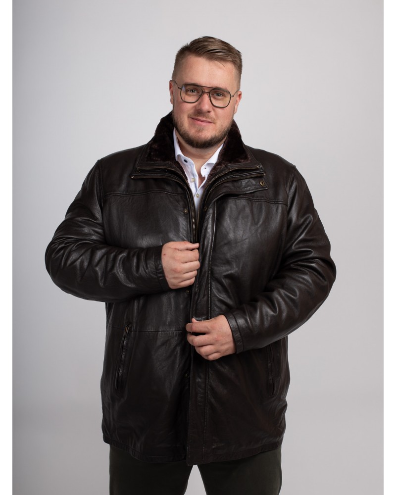 Magasin discount manteau cuir