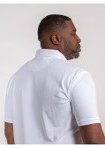 Polo piqué stretch Casa Moda grande taille blanc