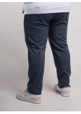 Pantalon chino natté 1214 grande taille bleu