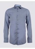 Chemise micro motif croix J.Ordell manches extra-longues 72 cm bleu marine NI