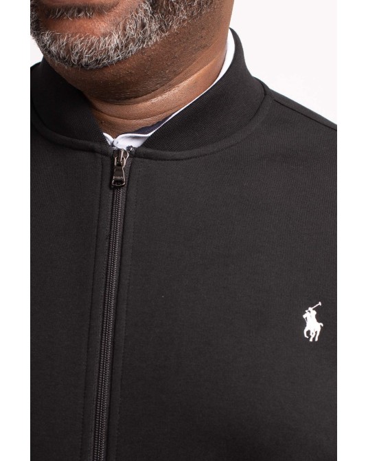 Sweat zippé Ralph Lauren grande taille noir