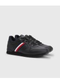 Sneakers Iconic Runner Tommy Hilfigergrande taille en cuir noir