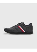 Sneakers Iconic Runner Tommy Hilfigergrande taille en cuir noir